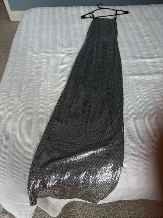 Lulus Dresses & Skirts - Lulu's Shimmery Silver Sequin Maxi Dress